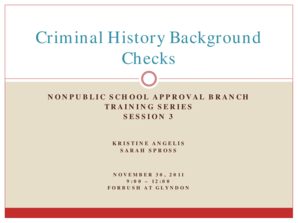 Maryland Nonpublic School Criminal Background Check Compliance Form