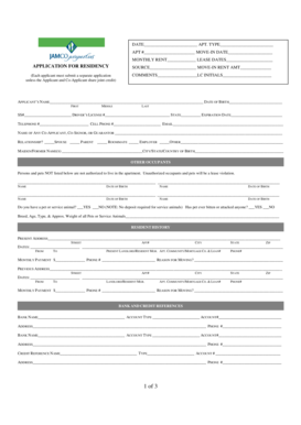 Residential Rental Application Form