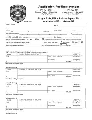 Application For Employment