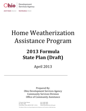 Ohio Weatherization Assistance Program Application