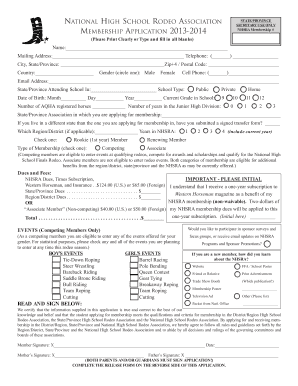 NHSRA Membership Application