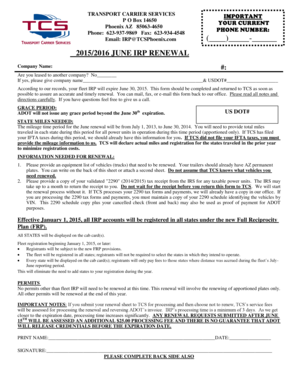 2015/2016 June IRP Renewal Form