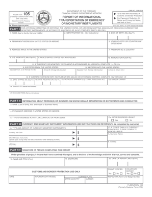 FinCEN Form 105