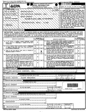 EPA Form 3510-1