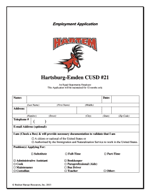 Employment Application Form