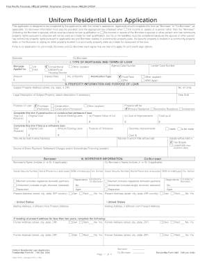 Uniform Residential Loan Application