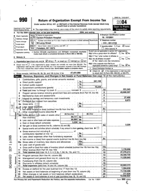Form 990 Return of Organization Exempt From Income Tax