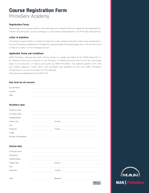 Course Registration Form