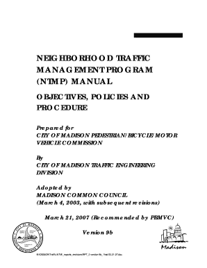 NEIGHBORHOOD TRAFFIC MANAGEMENT PROGRAM (NTMP ...