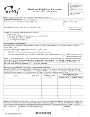 Wisconsin Medicare Eligibility Statement