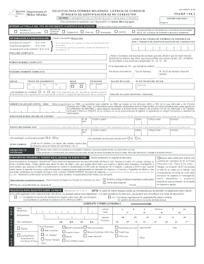 Solicitud para permiso mejorado, licencia de conducir MV-44EDLS