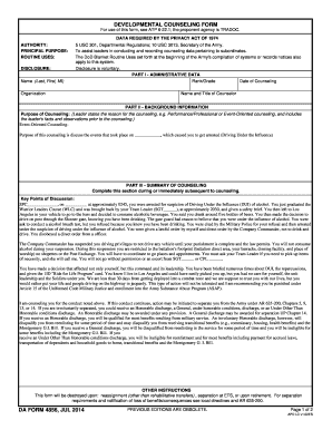 Developmental Counseling Form