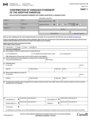 Application for Canadian Citizenship for Adopted Person