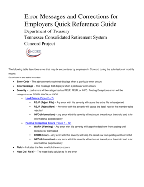 Sample letter of recommendation for professor position - Error Messages and Corrections Quick Reference Guide - treasury tn