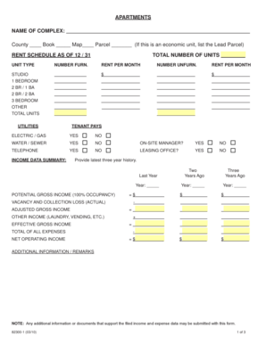 Apartment Income and Expense Statement