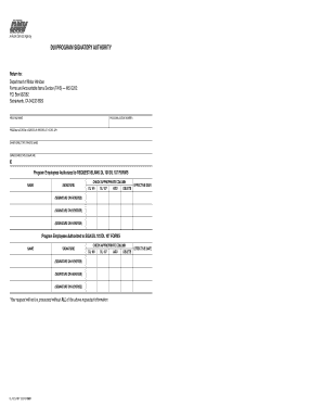 California DUI Program Signatory Authority Form