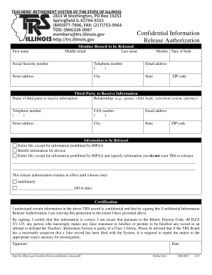 Confidential Information Release Authorization