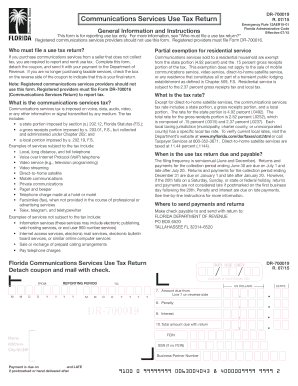 Florida Communications Services Use Tax Return