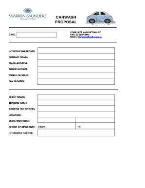 Car Wash Insurance Proposal