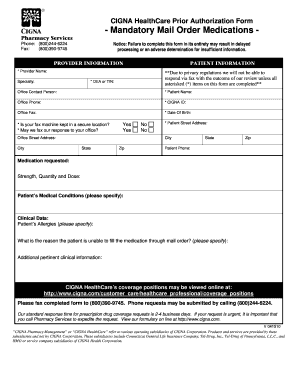 CIGNA HealthCare Prior Authorization Form