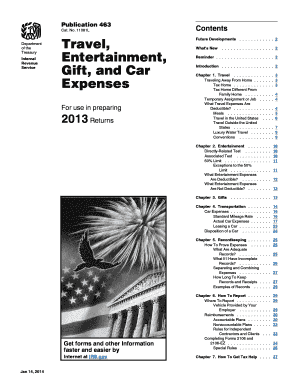 IRS Publication 463 Travel Expenses