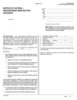 California Notice of Action
