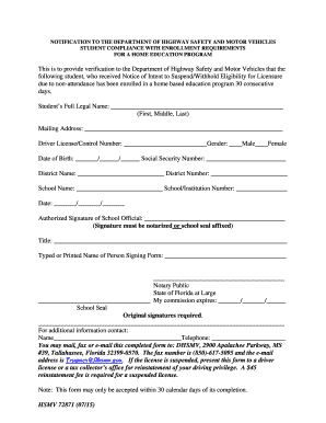 Florida Student Compliance with Home Education Program