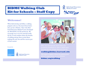 BIDMC Walking Club Kit for Schools