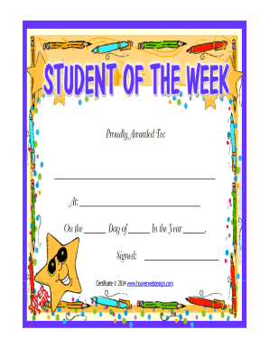 Award Certificate Template