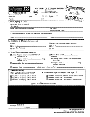 California Form 700 Amendment