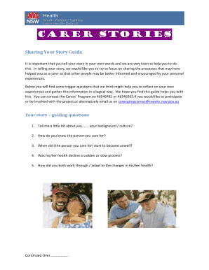 Carer Stories Sharing Guide