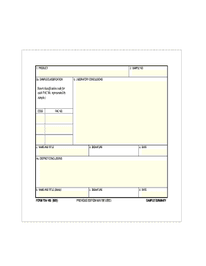 FDA 465 Sample Summary Form