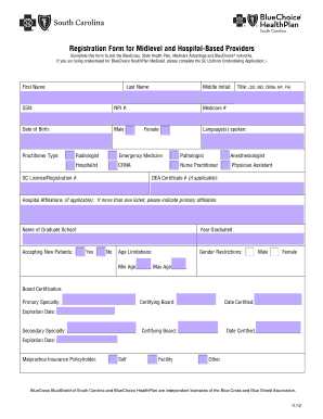 Provider Registration Form