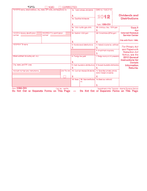 IRS Form 1099-DIV 2012