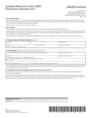Qualified Retirement Plan Distribution Request Form