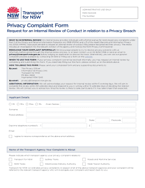 Privacy Complaint Form