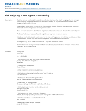 Risk Budgeting: A New Approach to Investing