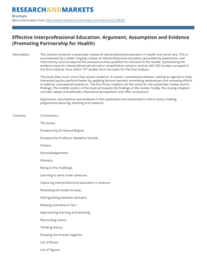 Effective Interprofessional Education Book Order Form