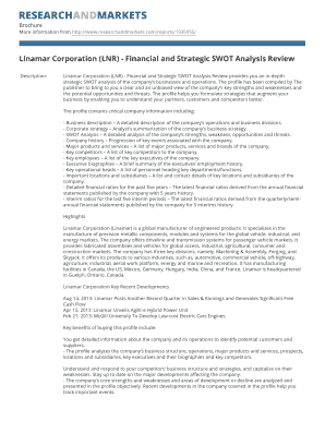 Personal swot analysis pdf - Linamar Corporation (LNR) Financial and Strategic SWOT Analysis Review