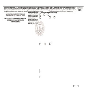 USDA APHIS Form 7001