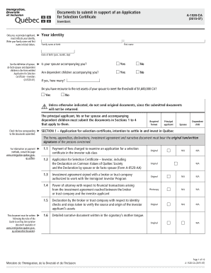 Documents to Submit for Quebec Investor Selection Certificate