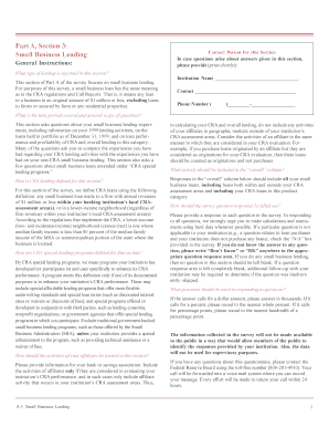 Small Business Lending Survey Form