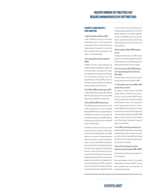 Required Minimum Distribution (RMD) and Beneficiary Distribution (RMBD) Guide