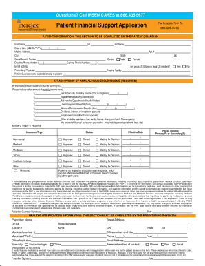 Patient Financial Support Application