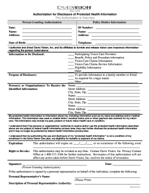 Authorization for Disclosure of Protected Health Information