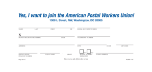 American Postal Workers Union Membership Form