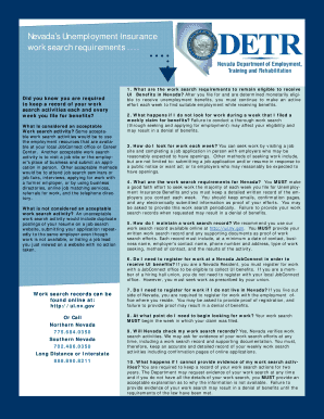 Fillable Online work search requirements Fax Email Print - pdfFiller
