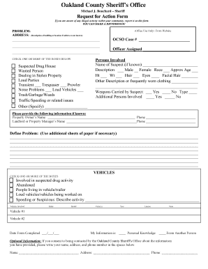 Oakland County Illegal Activity Report Form