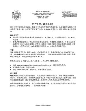New York Workers' Compensation Employee Claim Form C-3