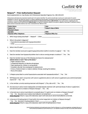Natpara Prior Authorization Request Form